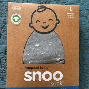Happiest Baby Snoo Sack - Gray Organic Cotton Bodysuit 4-6months